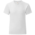 Blanc - Front - Fruit Of The Loom - T-shirt ICONIC - Fille