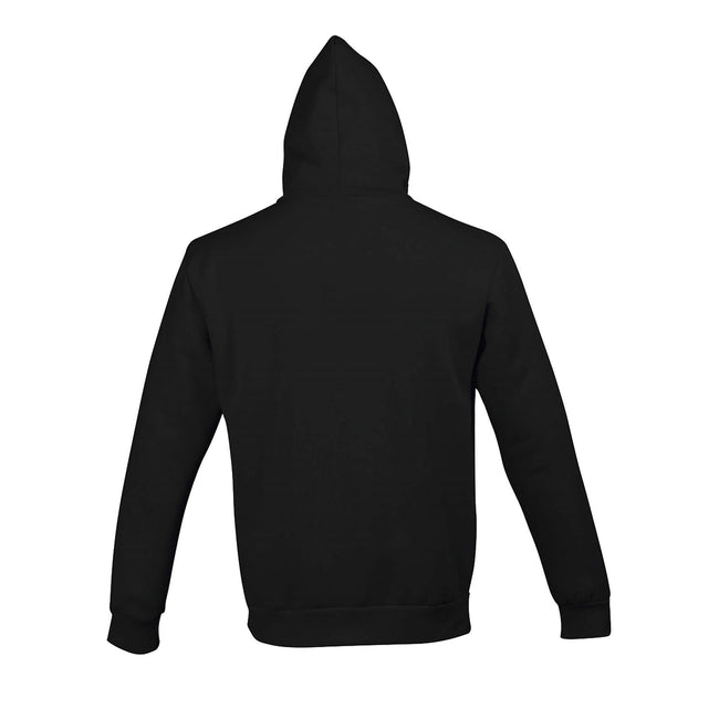 Noir - Back - SOLS Silver - Sweatshirt à capuche et fermeture zippée - Homme