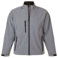 Gris chiné - Front - SOLS - Veste softshell RELAX - Homme
