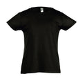 Noir profond - Front - SOLS Cherry - T-shirt à manches courtes - Fille