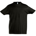 Noir - Front - SOLS Imperial - T-shirt à manches courtes - Enfant unisexe