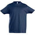 Bleu marine - Front - SOLS Imperial - T-shirt à manches courtes - Enfant unisexe