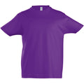Violet - Front - SOLS Imperial - T-shirt à manches courtes - Enfant unisexe