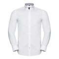Blanc - argent - Front - Russell Collection - Chemise - Homme