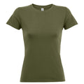 Vert kaki - Front - SOLS - T-shirt manches courtes REGENT - Femme