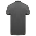 Gris- noir - Back - Henbury - T-shirt POLO - Hommes