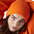 Orange - Back - Beechfield - Bonnet tricoté ENGINEERED