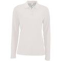 Blanc - Front - SOLS - Polo manches longues PERFECT - Femme