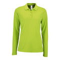 Vert clair - Front - SOLS - Polo manches longues PERFECT - Femme