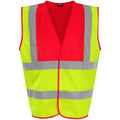 Jaune - rouge - Front - PRO RTX - Gilet HIGH VISIBILITY - Adulte