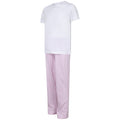 Blanc - rose - Front - Towel City - Ensemble de pyjama long - Fille