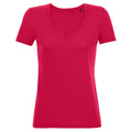 Rose foncé - Front - SOLS - T-shirt manches courtes MOTION - Femme