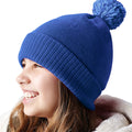 Bleu roi vif - Blanc - Side - Beechfield - Bonnet SNOWSTAR - Adulte