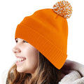 Orange - Blanc - Side - Beechfield - Bonnet SNOWSTAR - Adulte