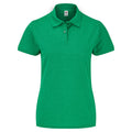 Vert chiné - Front - Fruit Of The Loom - Polo manches courtes - Femme