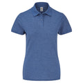 Bleu roi chiné - Front - Fruit Of The Loom - Polo manches courtes - Femme