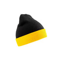 Noir - jaune - Front - Result Genuine Recycled - Bonnet COMPASS - Adulte