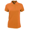 Orange - Front - SOLS - Polo manches courtes PRIME - Femme