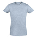 Bleu ciel chiné - Front - SOLS - T-shirt REGENT - Homme
