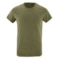 Vert kaki chiné - Front - SOLS - T-shirt REGENT - Homme