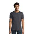 Gris foncé marne - Side - SOLS Imperial - T-shirt à manches courtes et coupe ajustée - Homme