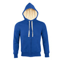 Bleu roi - Front - SOLS Sherpa - Sweatshirt à capuche et fermeture zippée - Homme