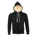 Noir - Front - SOLS Sherpa - Sweatshirt à capuche et fermeture zippée - Homme