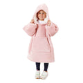 Rose pâle - Side - Brand Lab - Sweat à capuche couverture - Enfant