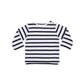 Blanc - Bleu marine - Front - Babybugz - T-shirt BRETON - Bébé