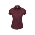 Bordeaux sombre - Front - Russell Collection - Chemisier - Femme