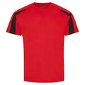 Rouge feu - Noir vif - Front - AWDis Cool - T-shirt - Homme