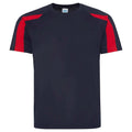 Bleu marine - Rouge feu - Front - AWDis Cool - T-shirt - Homme