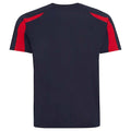 Bleu marine - Rouge feu - Back - AWDis Cool - T-shirt - Homme