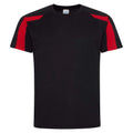 Noir vif - Rouge feu - Front - AWDis Cool - T-shirt - Homme