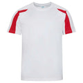 Blanc - Rouge feu - Front - AWDis Cool - T-shirt - Homme