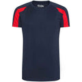 Bleu marine - Rouge feu - Front - AWDis Cool - T-shirt - Enfant
