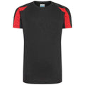 Noir vif - Rouge feu - Front - AWDis Cool - T-shirt - Enfant