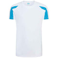 Blanc - Bleu saphir - Front - AWDis Cool - T-shirt - Enfant