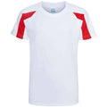 Blanc - Rouge feu - Front - AWDis Cool - T-shirt - Enfant