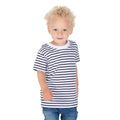 Blanc - Bleu marine Oxford - Side - Larkwood - T-shirt - Enfant