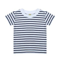 Blanc - Bleu marine Oxford - Front - Larkwood - T-shirt - Enfant