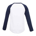Blanc - Bleu marine Oxford - Back - SF Minni - T-shirt - Enfant