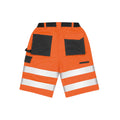 Orange fluo - Back - SAFE-GUARD by Result - Short cargo - Homme