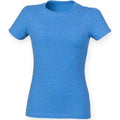 Bleu chiné - Front - Skinni Fit - T-shirt FEEL GOOD - Femme