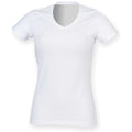 Blanc - Front - Skinni Fit - T-shirt FEEL GOOD - Femme