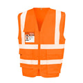 Orange fluo - Front - SAFE-GUARD by Result - Gilet haute visibilité - Homme