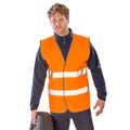 Orange - Side - SAFE-GUARD by Result - Gilet haute visibilité MOTORIST - Adulte