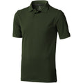 Vert militaire - Front - Elevate - Polo manches courtes Calgary - Homme