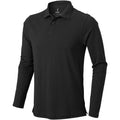 Anthracite - Front - Elevate Oakville - Polo à manches longues - Homme