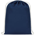 Bleu marine - Back - Bullet Oregon - Sac à cordon en coton (Lot de 2)